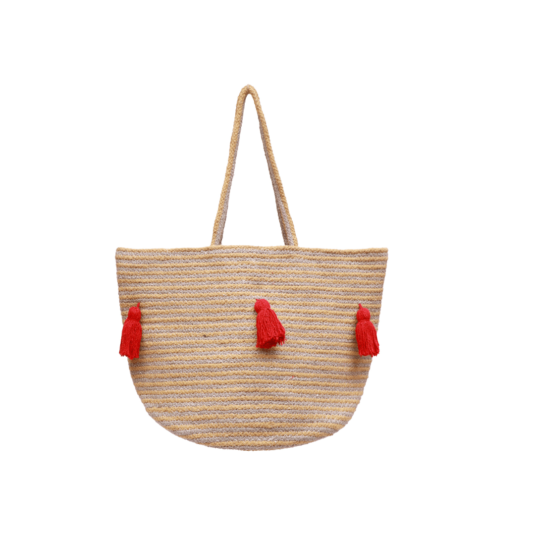 Elevate Your Style with Viraasat The Legacy Jute Cotton Tote Bag – Where Tradition Meets Modernity