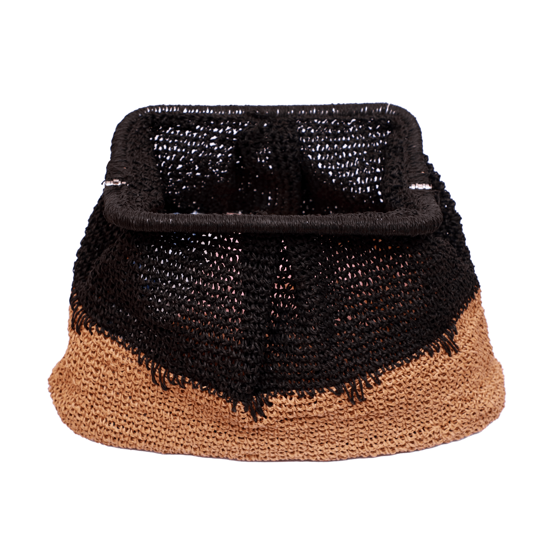 Raffia Dual Tone Clutch | 9x15 Inch | Viraasat The Legacy