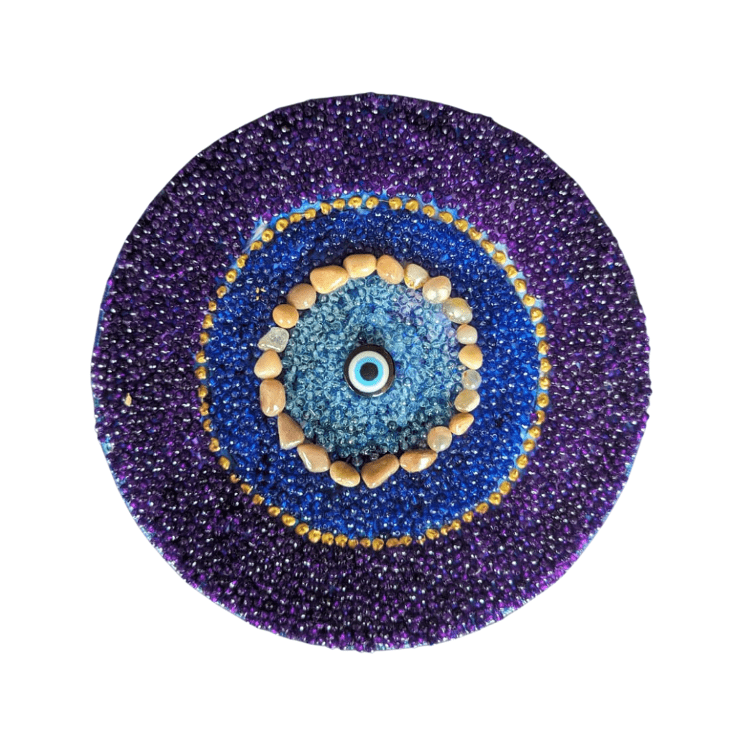 Stunning Evil Eye Wall Decor with Real Beads