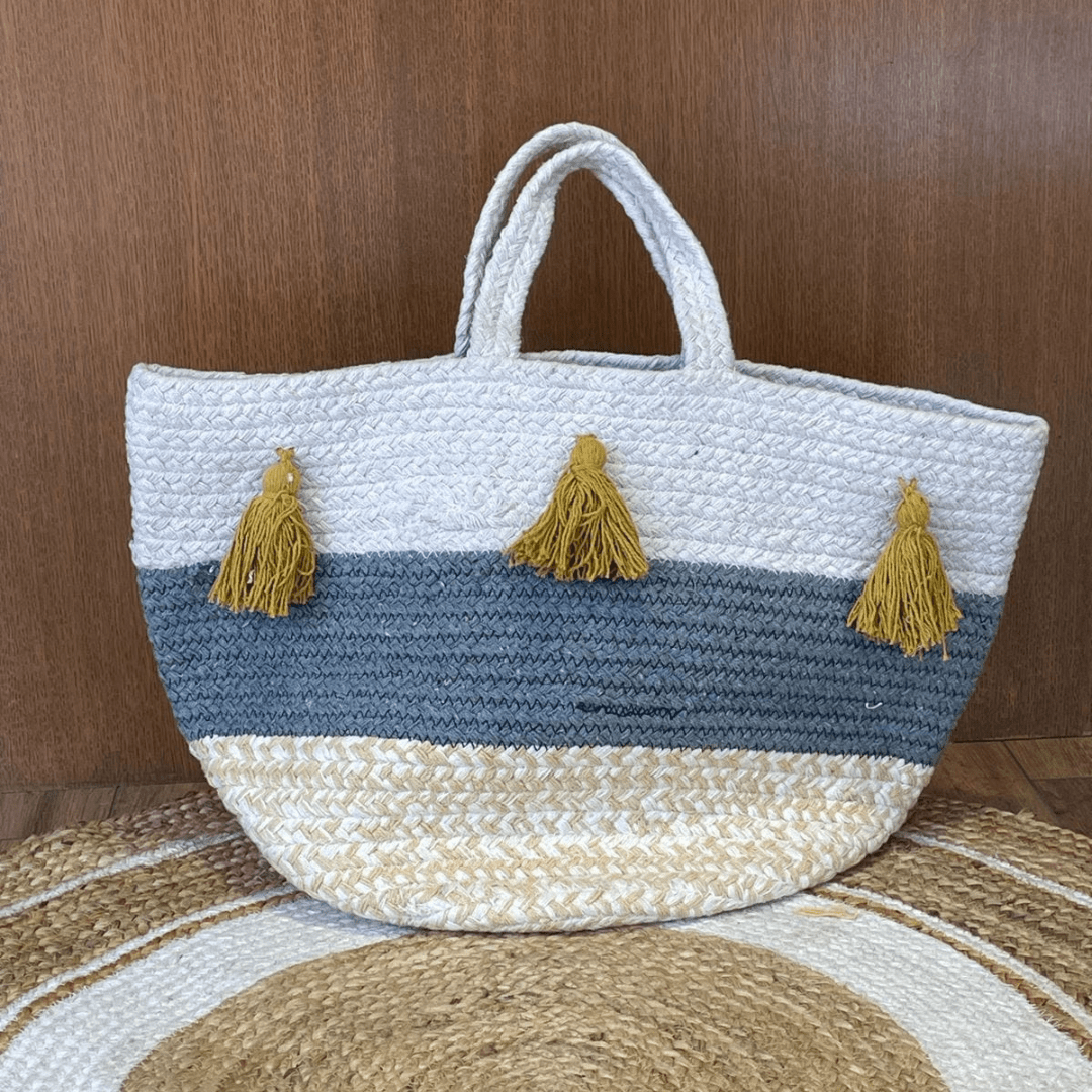 Elevate Your Style with Viraasat The Legacy Jute Cotton Tote Bag – Where Tradition Meets Modernity