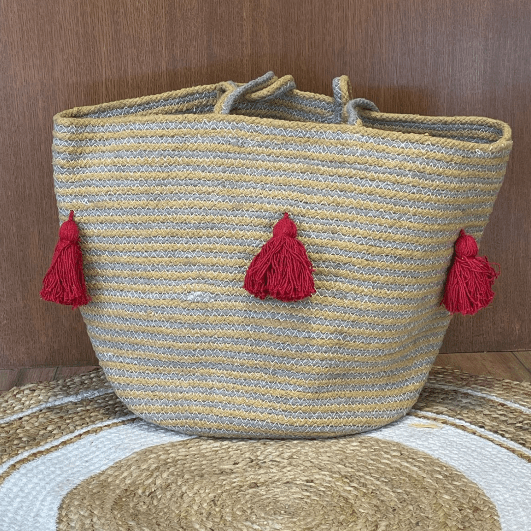 Elevate Your Style with Viraasat The Legacy Jute Cotton Tote Bag – Where Tradition Meets Modernity