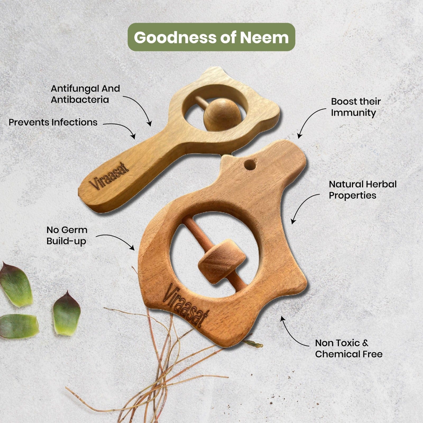 VIRAASAT’S NEEM WOOD TOYS FOR KIDS