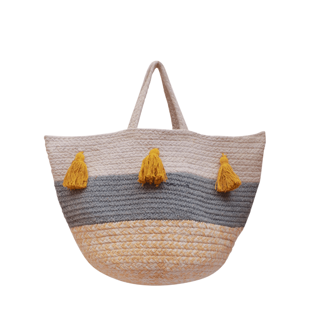 Elevate Your Style with Viraasat The Legacy Jute Cotton Tote Bag – Where Tradition Meets Modernity