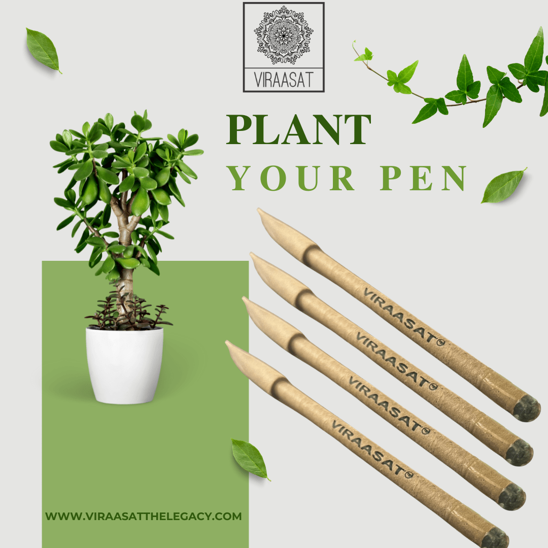 Eco-Friendly Plantable Seed Pens - Write, Plant, and Grow - Biodegradable & Sustainable Writing Solution (Pack of 20)